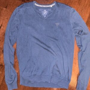 Guess V-Neck Sweater in Slate Blue